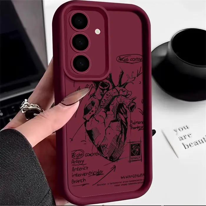 Coque en silicone haute qualité avec motif marbre pour Samsung S24 S23 S22 Ultra Plus et autres modèles smartphones protection choc résistance aux rayures design élégant pour homme et femme