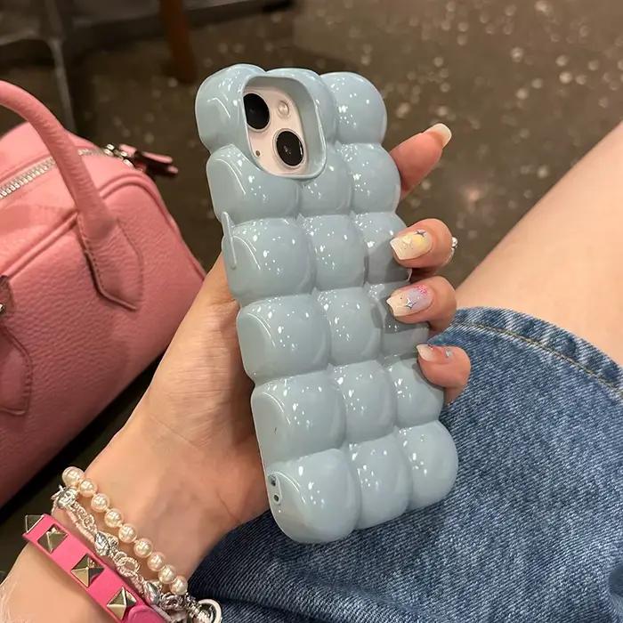 Coque de téléphone Chubby Puffs pour fille, coque de coussin d'air anti-chute, coque arrière, sensation japonaise et coréenne, iPhone 14, 13, 11, 12 Pro Max