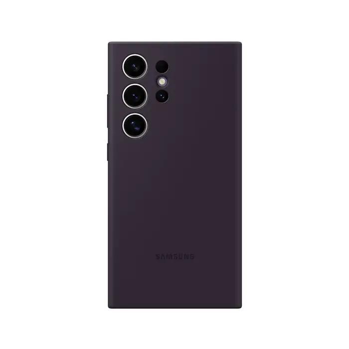 Coque arrière en silicone véritable pour Samsung Galaxy S24 Ultra S24 Plus S24 protection antichoc accessoire téléphone élégant pour femmes et hommes occasions spéciales
