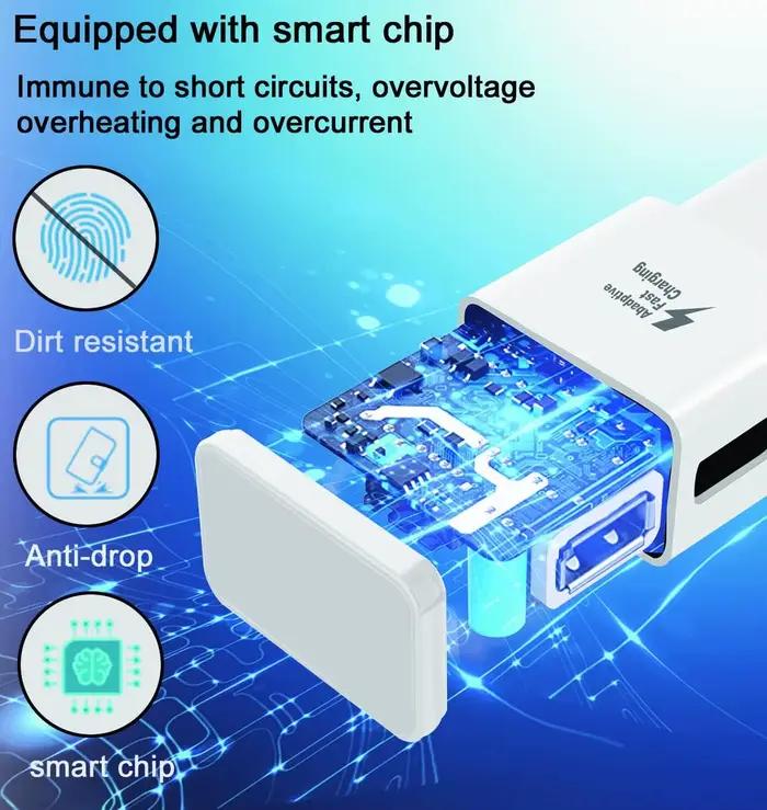 Samsung – chargeur rapide 15W, prise ue, 9V, 1,67 a, adaptateur d'alimentation, câble USB type C de 120CM, pour Galaxy S10 A32 A42 A12 A13 S8 Plus Note 9 8