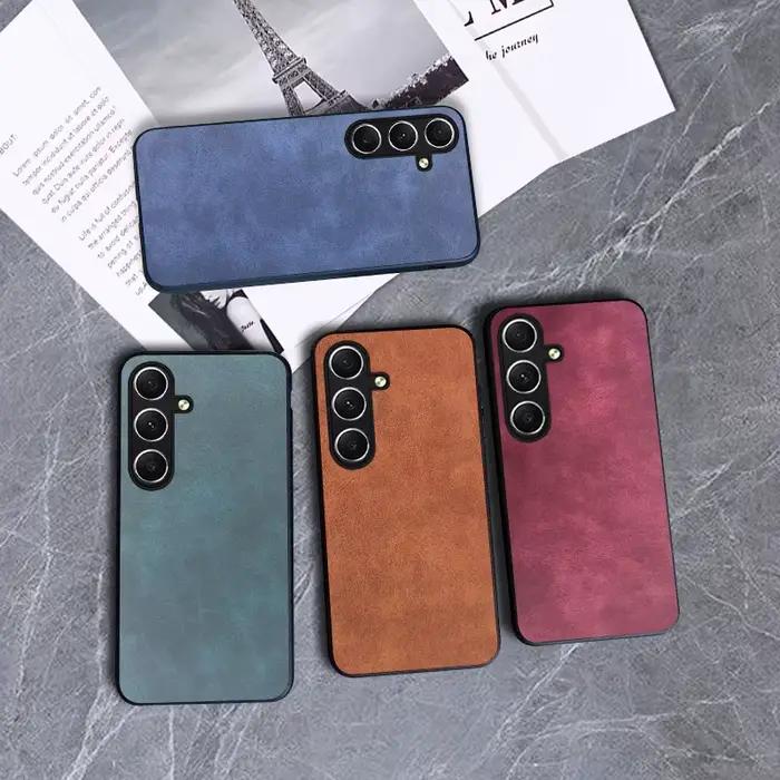 Étui en cuir véritable pour Samsung Galaxy A16 A26 A36 A56 A05 A05S A15 A25 A35 A55 A14 A34 A54 A12 A52 A51 A71 Coque protectrice élégante pour homme femme enfant occassions spéciales