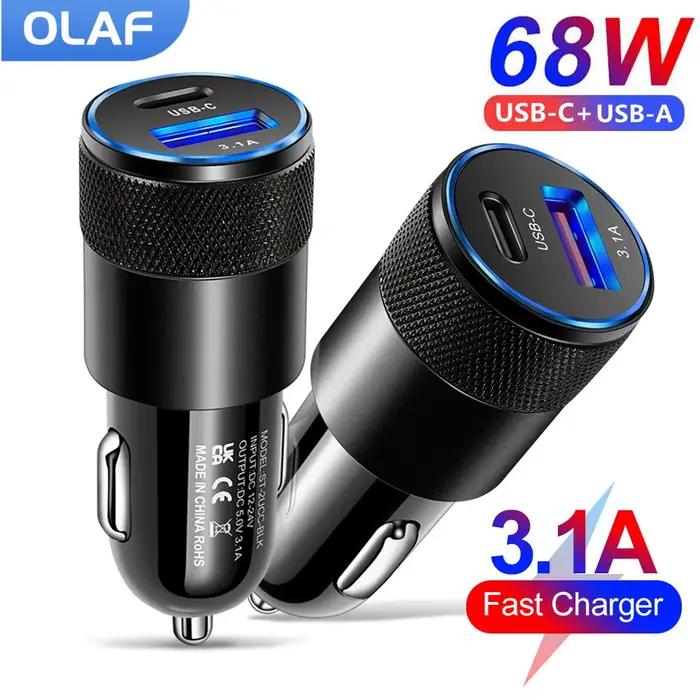 OlPG-Chargeur de voiture USB Type C