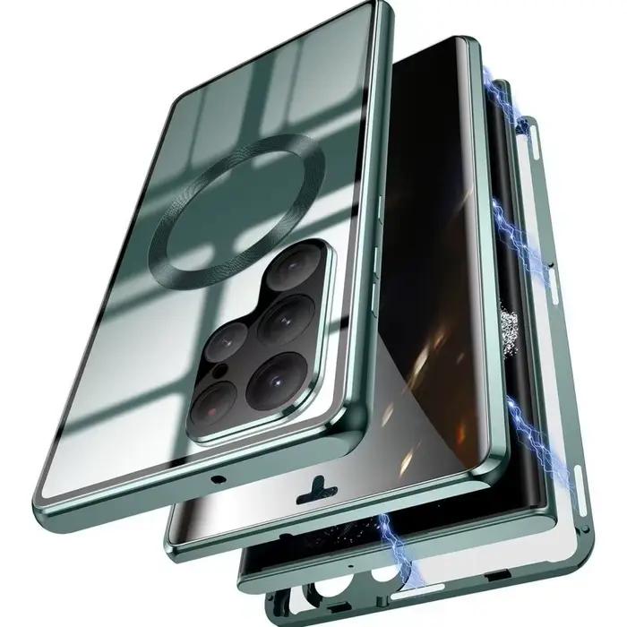 Étui de protection anti-espion 360° pour Samsung S23 S24 FE S25 Plus S22 Ultra avec film de confidentialité intégré