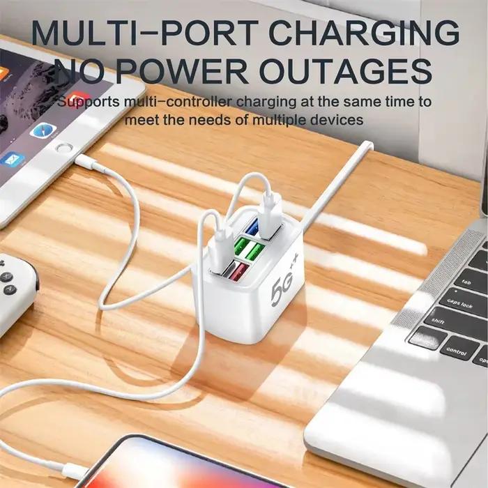 Multi 6 Ports USB chargeur de téléphone multiprise adaptateur universel rapide charge tête prise