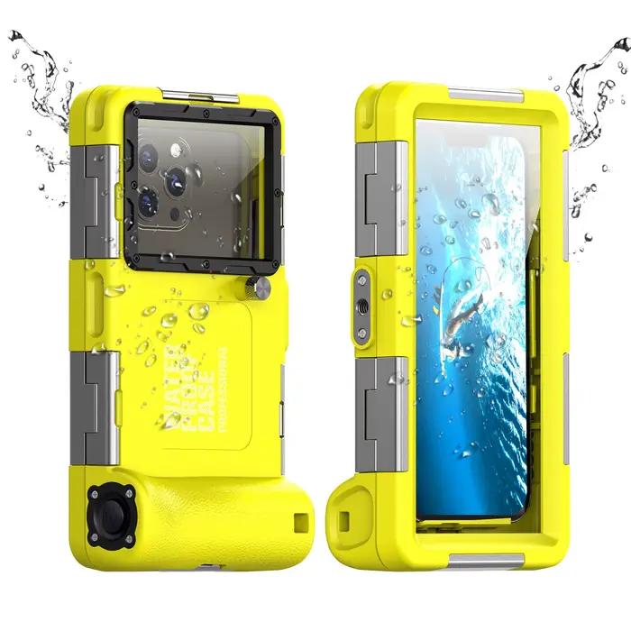 Étui de téléphone étanche universel multifonctionnel, durable, étanche, 15 m/50 pieds, 6.9 pouces, IP68, photographie de plongée professionnelle