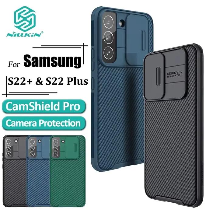 Étui Nillkin CamShield Pro Protection Anti-Rayures Anti-Empreintes Pour Samsung Galaxy S22 S23 S24 Ultra S25 Edge FE S26 Plus A57 A37 A17 A56 A26 A36 5G Occasions Spéciales Coque Arrière Blanc Bleu Ciel Bleu Marine