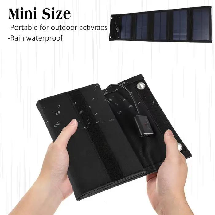 Chargeur de panneau solaire pliable, 100W, sortie USB 5V, charge de puissance, cellules solaires portables pour téléphone, maison, camping en plein air, randonnée