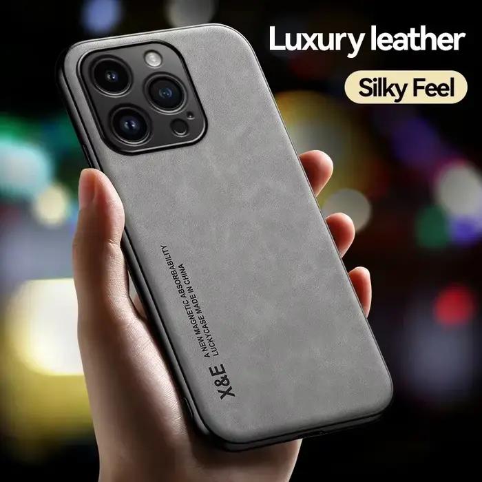 Étui en cuir de luxe pour iPhone 17 16 16e 15 14 13 12 11 Pro Max Plus 12 13 Mini SE 8 7