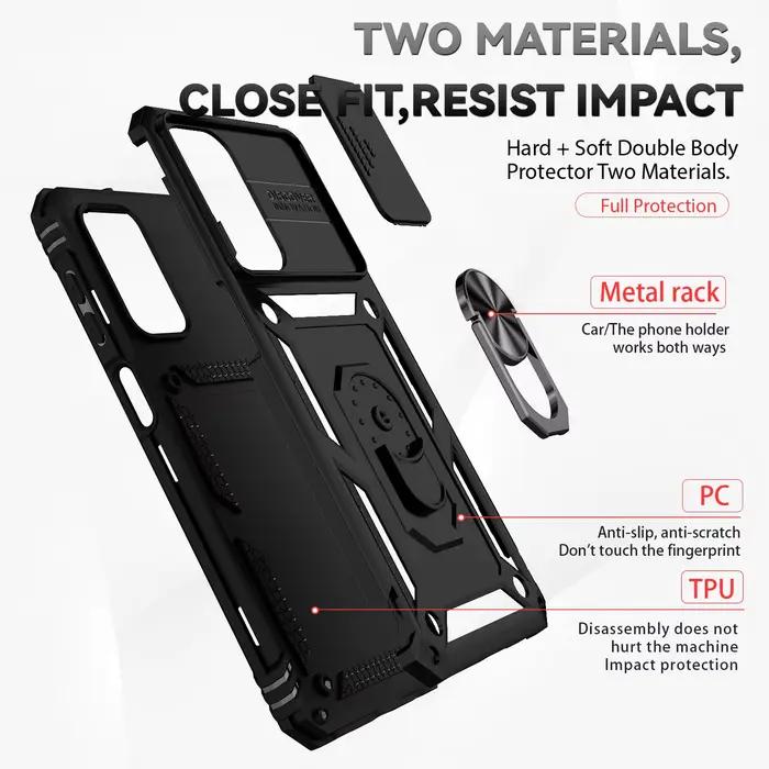 Coque blindée antichoc CHUYONG pour Samsung Galaxy A23 A33 A53 A73 A13 A32 A52 A72 5G Protection Arrière Fenêtre Coulissante Anti-Rayures Anti-Chocs Occasions Spéciales