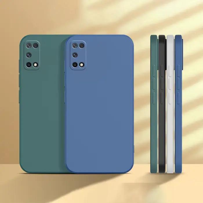 Coque de téléphone carrée en silicone pour Samsung
