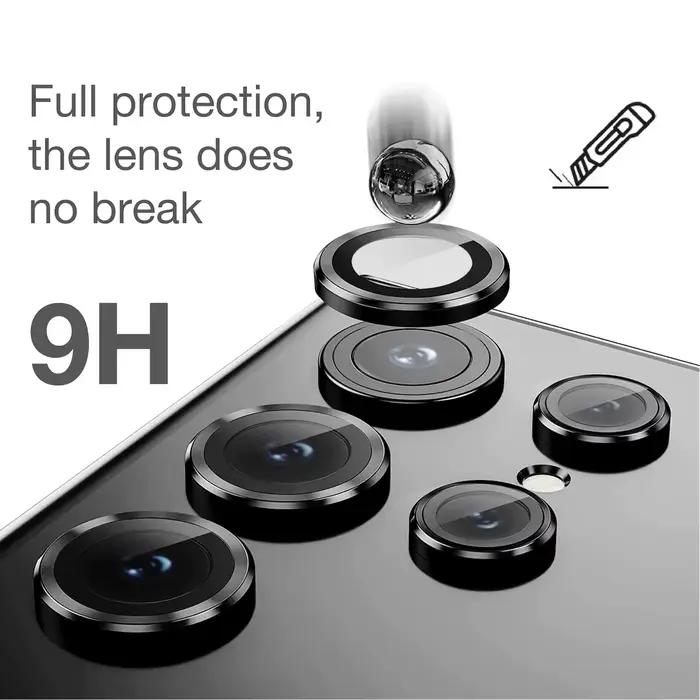 Protection d'objectif en verre trempé pour appareil photo Samsung Galaxy S25 S24 Ultra S23 S22 Plus – Film