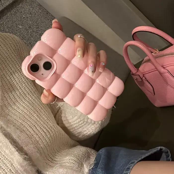 Coque de téléphone Chubby Puffs pour fille, coque de coussin d'air anti-chute, coque arrière, sensation japonaise et coréenne, iPhone 14, 13, 11, 12 Pro Max