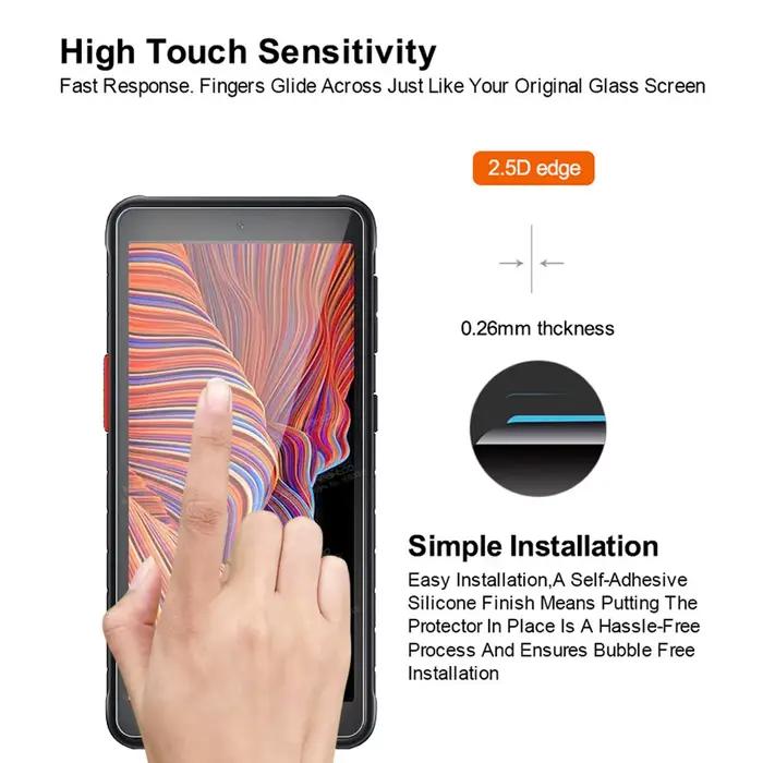 Film de protection en verre trempé haute définition pour Samsung Galaxy XCover 5 résistant aux rayures et aux chocs pour une utilisation sans souci