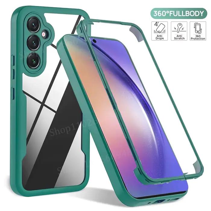 Coque de téléphone à couverture complète 360 pour Samsung Galaxy A57 A56 A54 A37 A36 A55 A17 A16 A15 A35 A25 A53 A51 A34 A33 A32 A24 A14 5G Funda