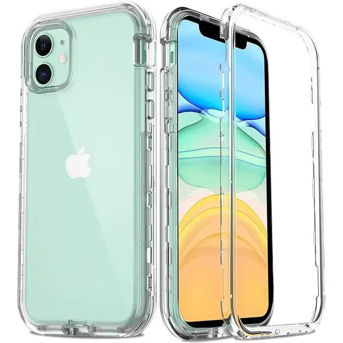 Coque de téléphone intégrale 360° avant et arrière pour iPhone 17 16 16E 15 12 11 13 14 17 Pro Max Air MINI XS X XR XSMAX SE 8 7 6 Plus