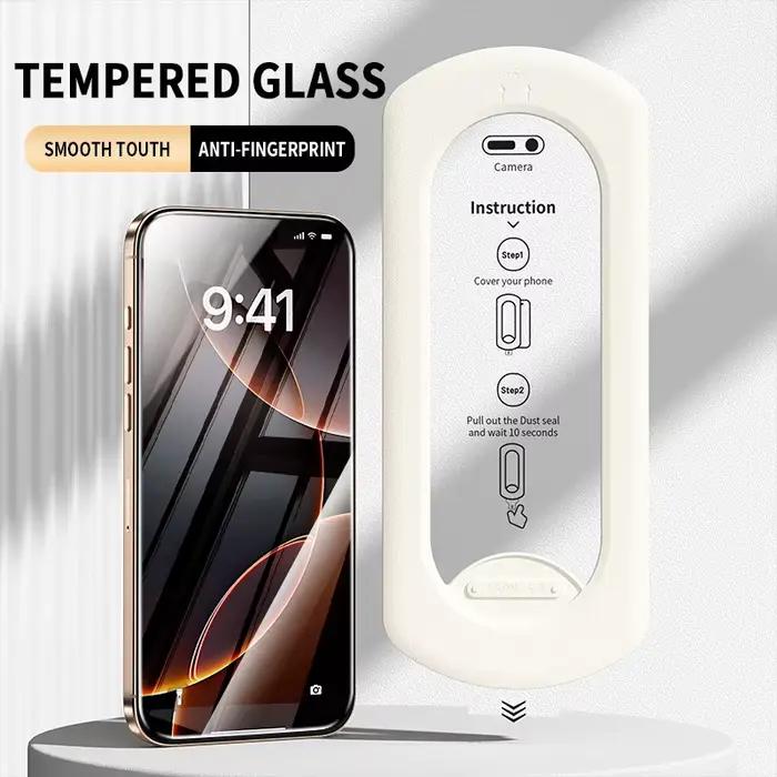 Protecteur d'écran pour iPhone16 15 14 13 12Pro Max Glass HD Protection complète en verre trempé pour iPhone X Pro Plus automatique