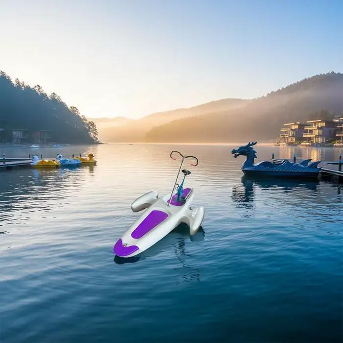 Pédalo en fibre de verre pour piscine et exercices aquatiques en mer ou lac, usage commercial 2 personnes, Aqua Cycle