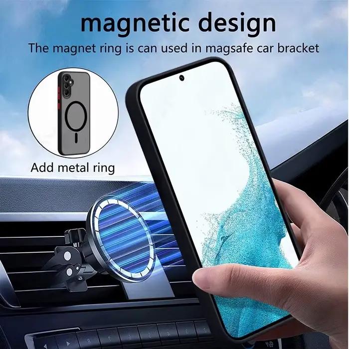 Étui de téléphone magnétique mat à absorption pour Samsung Galaxy A54 A34 A24 A14 A53 A23 A13 A52S A42 A72 A31 A70 A50 A50S A70S Coque rigide