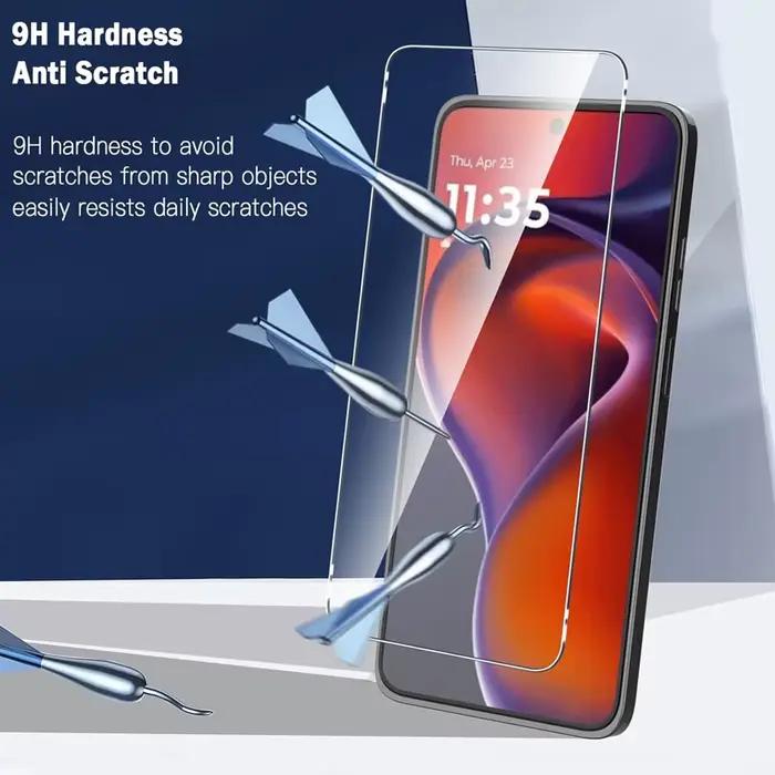 4 pièces verre trempé pour Motorola Moto G56 G86 G15 G05 G45 G75 G34 G54 G64 G84 E14 E15 Film de protection d'écran