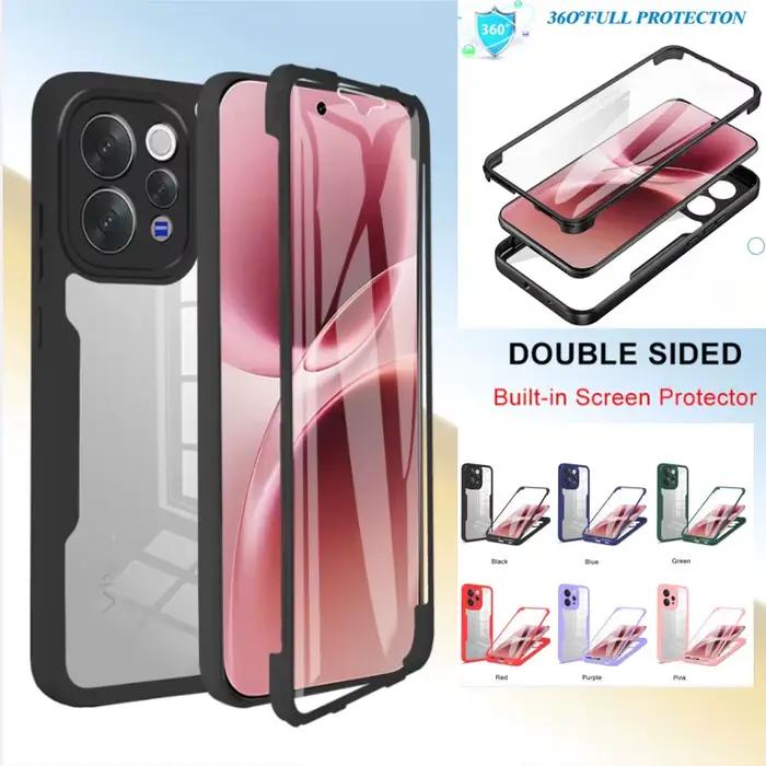 Coque transparente en acrylique pour VIVO V70 V70Elite, protection complète à 360 degrés, couverture transparente antichoc pour VIVO S50 V70 Elte