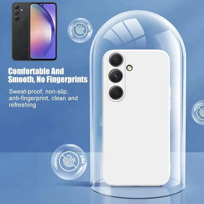Coque de protection en silicone liquide pour Samsung Galaxy A54 5G, pare-chocs antidérapant et à la preuve de la poussière, disponible en plusieurs couleurs pour personnaliser votre téléphone