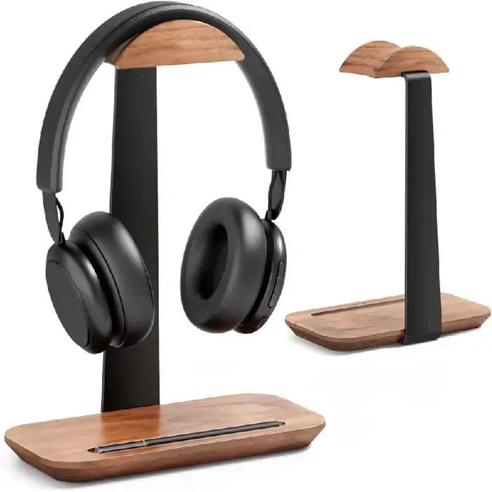 Support de casque de bureau de haute qualité avec base de rangement - Support universel pour casque et présentoir pour la maison et le bureau