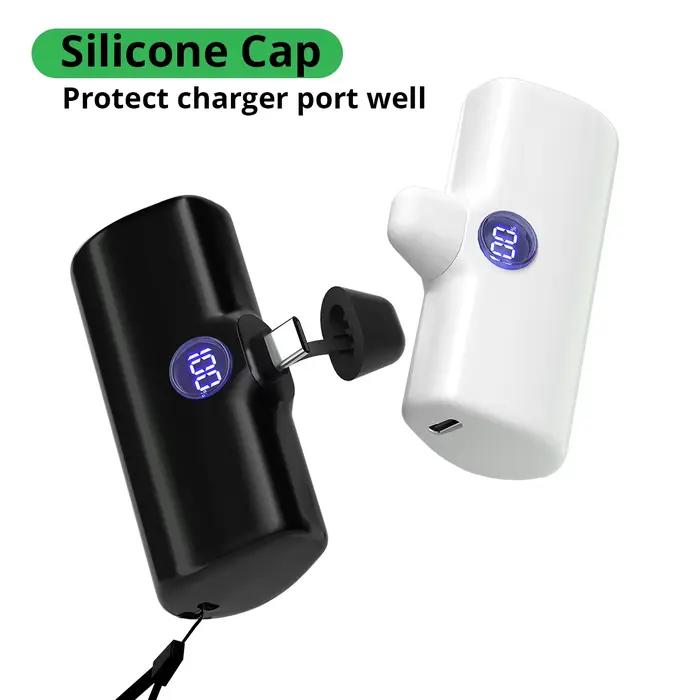 Chargeur portable rapide Type C ou Lightning, batterie externe compacte 5000mAh, charge rapide, batterie auxiliaire pour téléphones portables