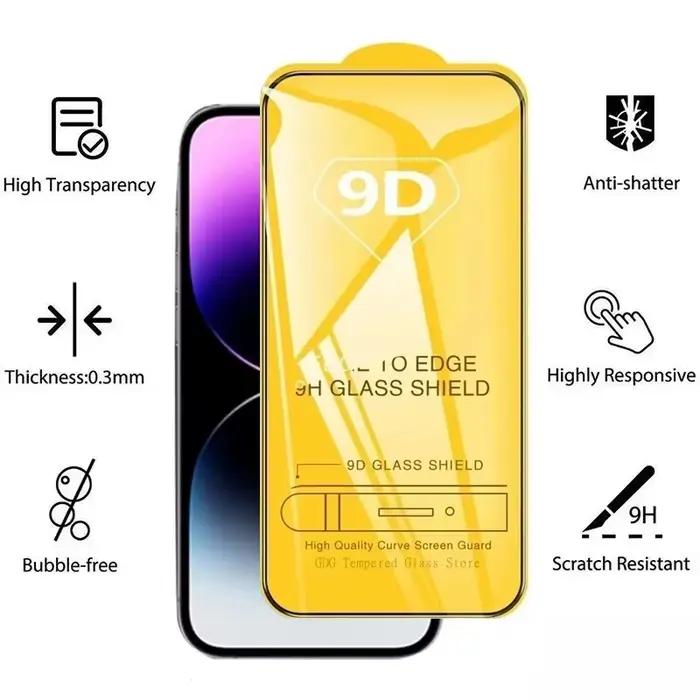 Lot de 5 films de protection d'écran 9D pour Xiaomi Redmi Note 14 13 Pro 5G 12 11 10 9 8 9S 10S 11S 12S 14S 15C 14C 9A