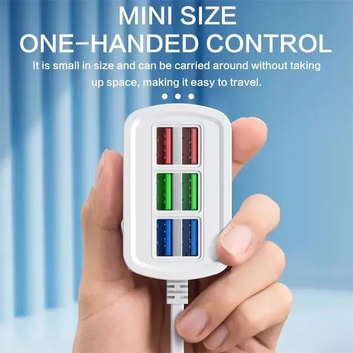 Multi 6 Ports USB chargeur de téléphone multiprise adaptateur universel rapide charge tête prise