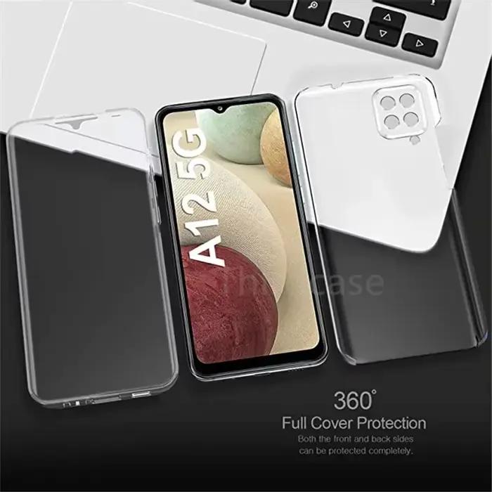 360 PC complet + coque en Silicone pour Samsung Galaxy A15 A25 A05 A05S A04S A14 A24 A34 A54 M23 M13 M22 M32 M12 PC +