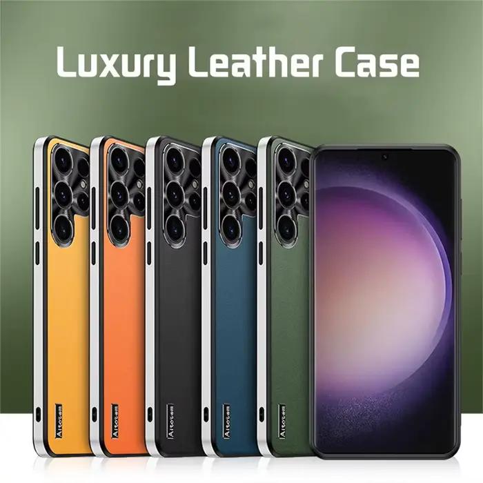 Étui de téléphone en cuir pour Samsung Galaxy S24 S21 Plus S23 S22 S25