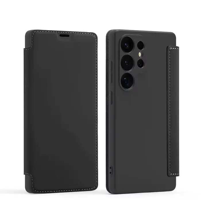 Coque de téléphone à rabat en silicone liquide