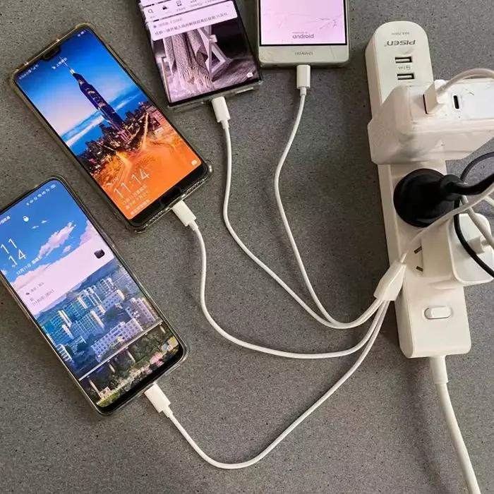 Multi 4 en 1 USB C Long Chargeur Câble Cordon De Charge Plusieurs Ports