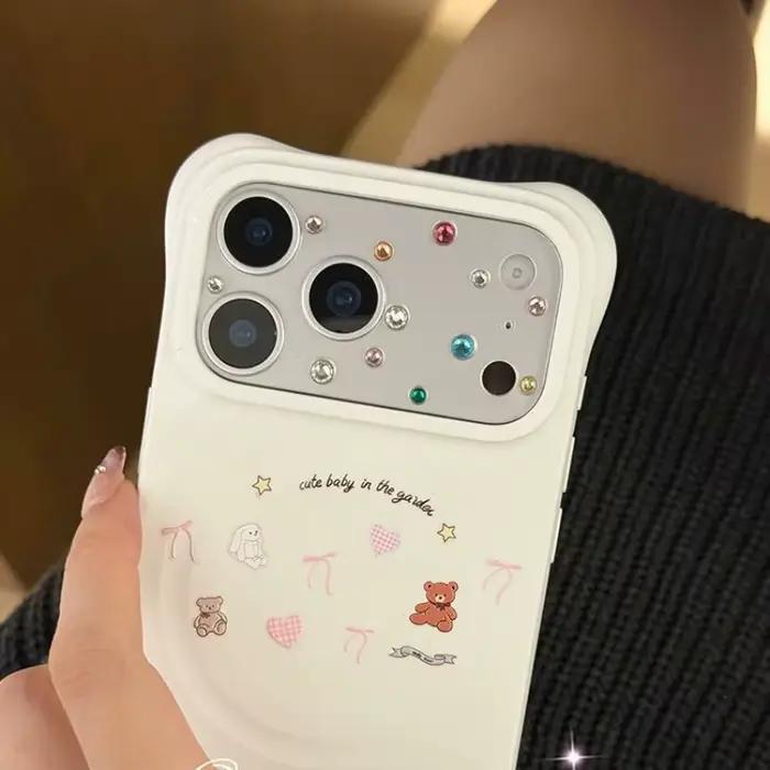 Luxuruy diamant 3D coeur verre protecteur d'appareil photo pour iPhone 17 Pro Max 17Pro Film d'objectif pour iPhone17 Pro clair HD coque complète