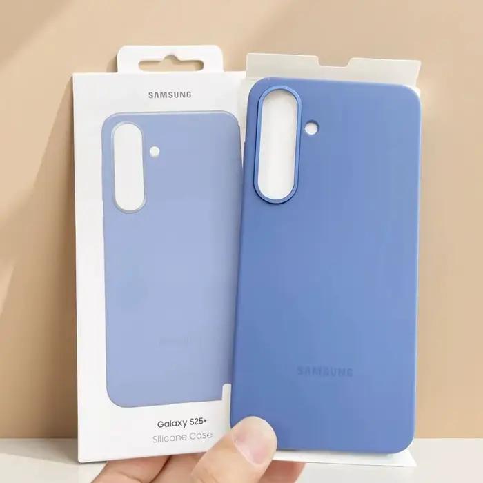 Coque en silicone officielle d'origine Samsung S25 Plus pour Galaxy S25Plus S25 + 5G housse de Protection souple antichoc couverture complète avec boîte