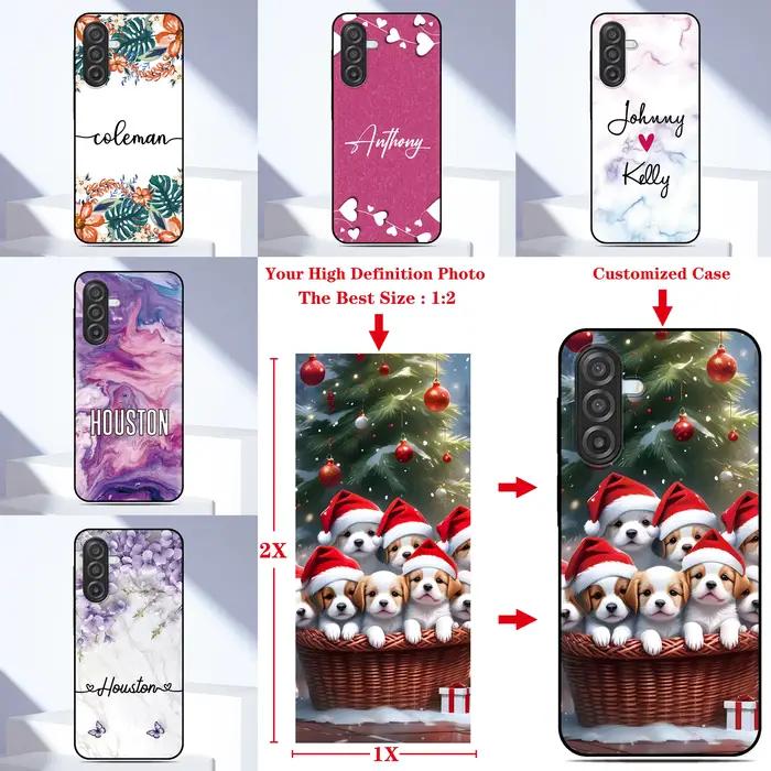Coque de téléphone personnalisée avec photo et nom pour Samsung Galaxy A57 A37 A27 5G A07 A16 A17 A36 A56 A53 A54 A35