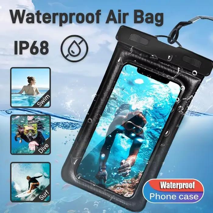 Airbag flottant étanche sac de natation en plein Air coque de téléphone pour iPhone Samsung Xiaomi Redmi Huawei téléphones sac housse de protection
