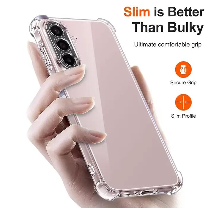 Coque transparente antichoc en silicone TPU souple pour Samsung Galaxy série A A57 A37 A17 A56 A36 A16 A55 A35 A15 A54