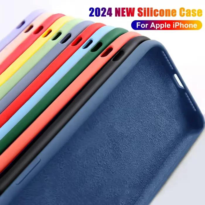 Coque en silicone liquide pour iPhone 14 12 11 13 15 Pro Max