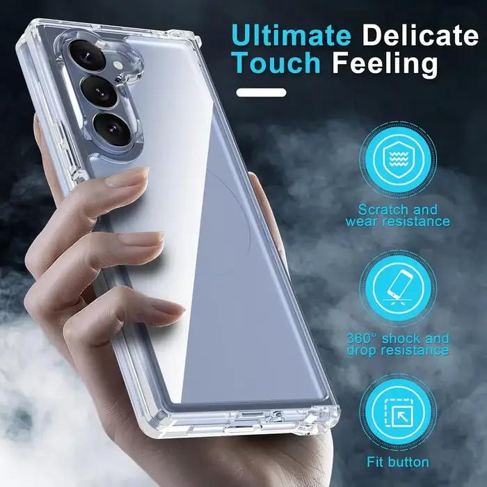 Coque Transparente PC et TPU pour Samsung Galaxy Z Fold 7/6/5/4/3 Housse de Protection Antichoc Occasions Spéciales