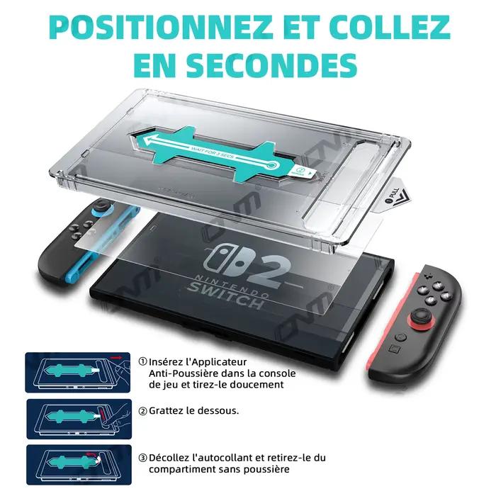 Protecteur d'écran d'alignement automatique pour accessoires OLED Nintendo Switch 2