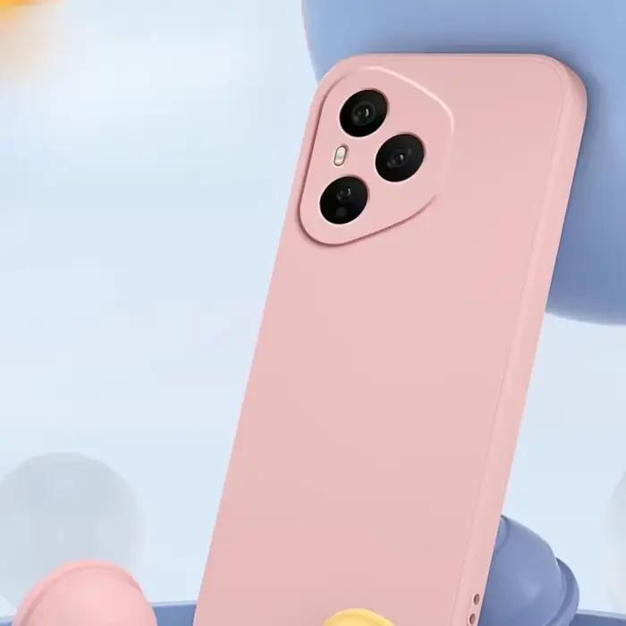 Coque de téléphone en Silicone liquide d'origine pour Honor 400 Pro 400 Lite 400 5G couleur bonbon TPU antichoc protéger couverture arrière souple