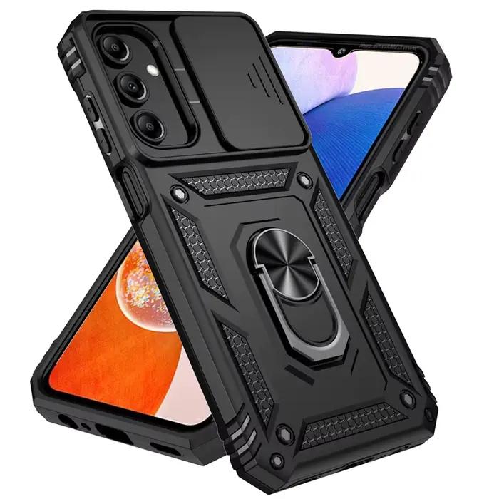 Étui pour objectif d'appareil photo coulissant protection complète antichoc coque fondue en ABS cuir véritable EVA Jean microfibre néoprène nylon pour Samsung Galaxy A13 A23 A33 A53 A73 A22 A32 A52 A72 5G Armure A04S M13 M23 M33 M53