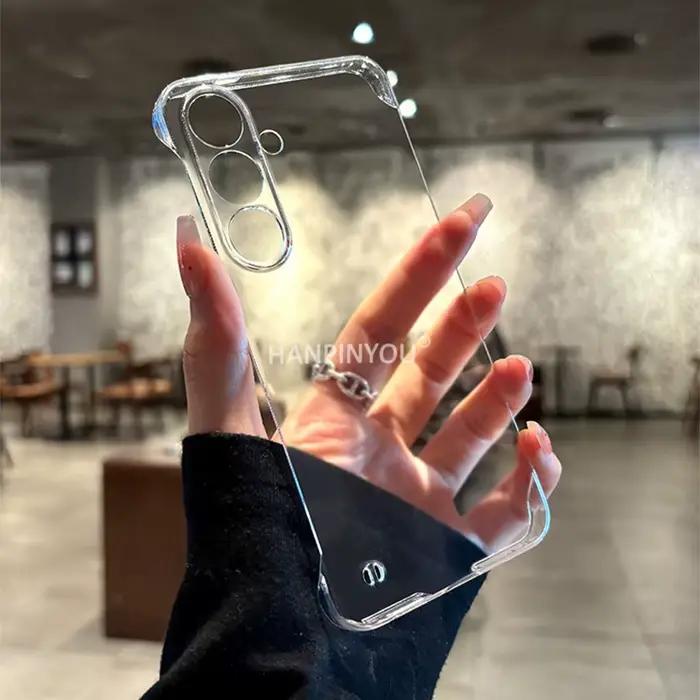 Coque transparente ultra-fine sans cadre pour Samsung Galaxy A57 A56 A55 A37 A17 protection appareil photo en PC rigide coque antichoc pour femmes hommes occassions spéciales