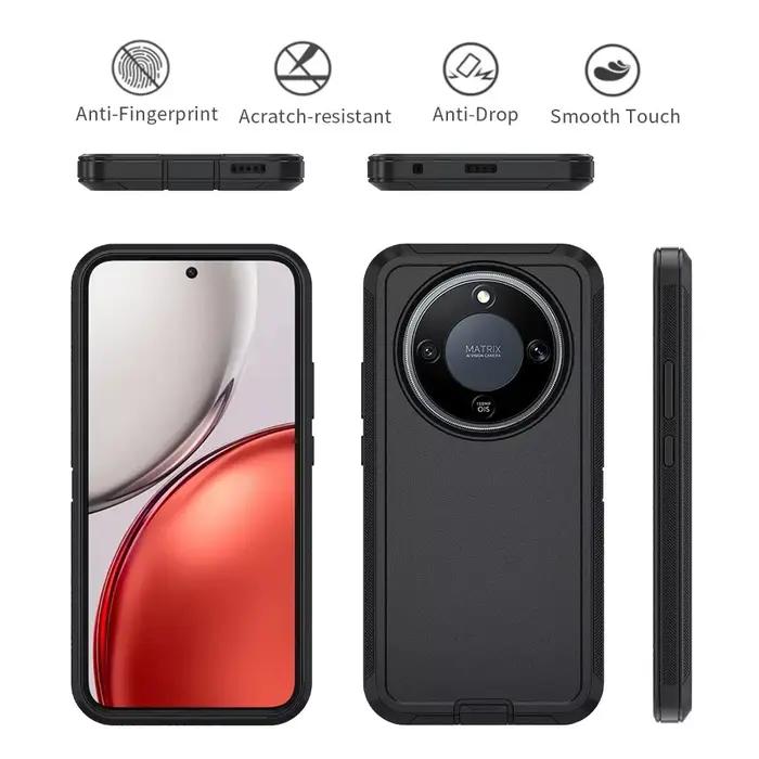 Étui de protection à 3 couches pour Honor X9 X8 X7 X6 A B C D 5G Magic8 Lite, coque de protection robuste hybride résistante aux chocs