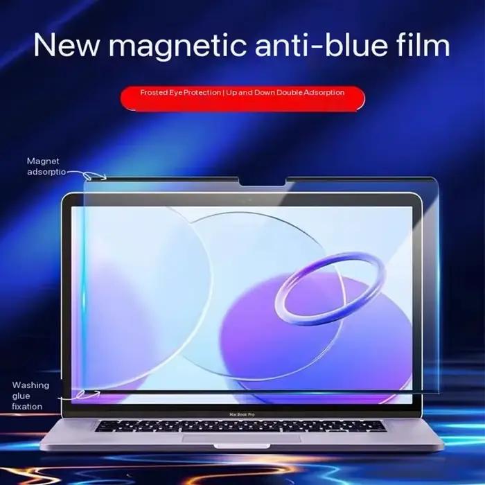 Ecran protecteur anti-lumière bleue pour Macbook Air 13.3 13.6 15 Pro 14 16 avec protection oculaire magnétique et surface mate anti-éblouissement pour PC et ordinateur portable