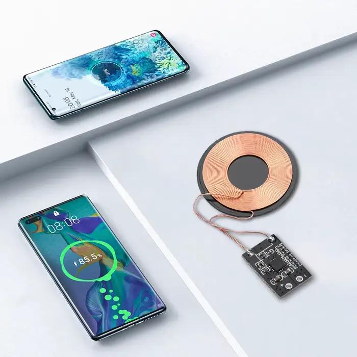 Chargeur sans fil à induction électromagnétique, technologie de charge sans fil, carte PCBA, chargeur sans fil bricolage pour téléphone portable, appareil mobile, 3W, 5W