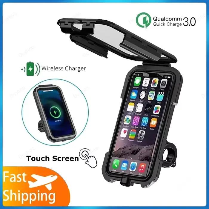 Support de Chargeur Sans Fil pour Moto QC 3.0 à Charge Rapide