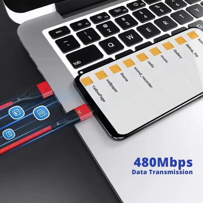 Câble magnétique 3A USB chargeur de téléphone