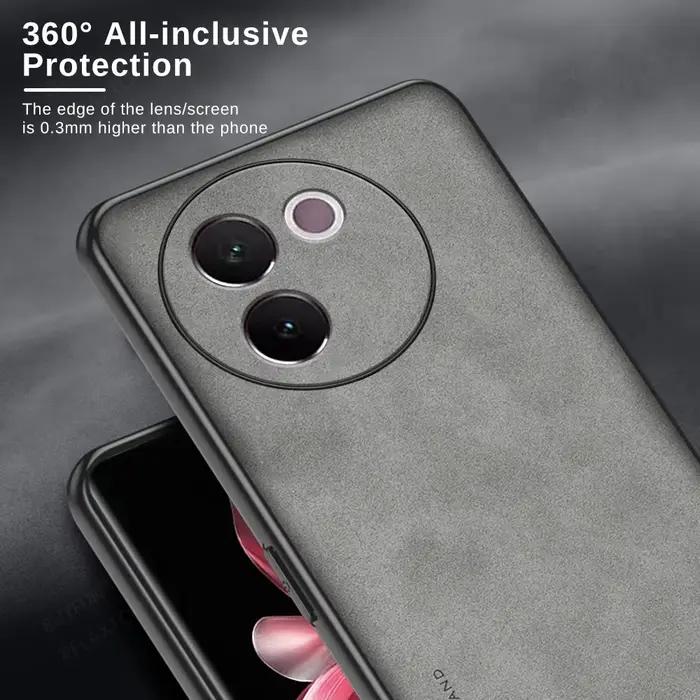 Juste de téléphone en cuir de mouton pour vivo V30e 5G